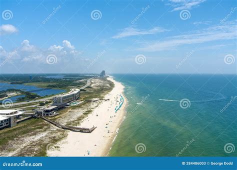 Aerial View Of The Beach At Gulf Shores Alabama Stock Image Image Of State Hotel 284486003