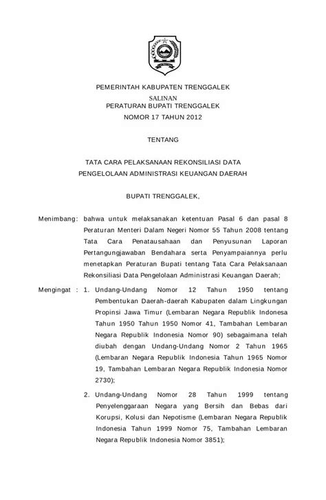 PDF TENTANG TATA CARA PELAKSANAAN REKONSILIASI Kabtrenggalek Jdih