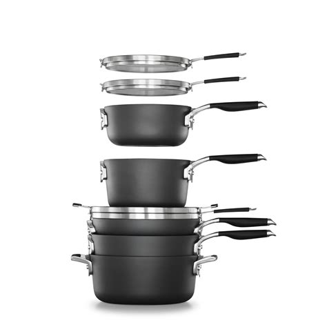 Select By Calphalon Space Saving Hard Anodized Nonstick Pots And Pans