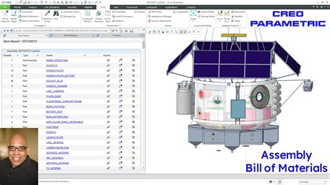 Creo Parametric Bill Of Materials Bom In Assembly Mode Youtube