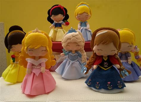 Kit Bonecas Princesas Decora O Em Feltro Elo