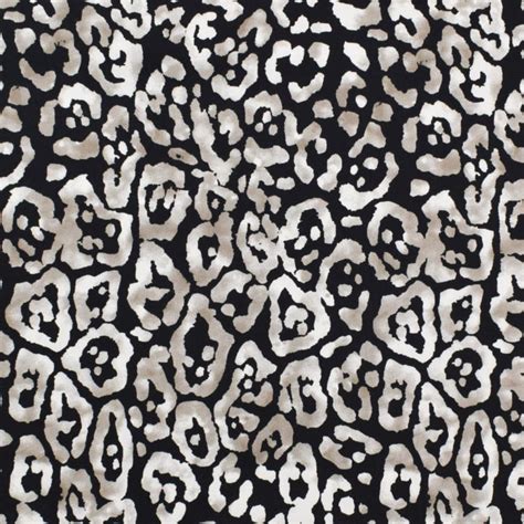 Tissu viscose sergé twill Léopard Leo Spots gris Tissus Hemmers