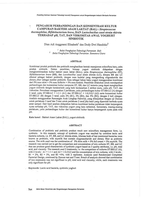 Pdf Pengaruh Perbandingan Dan Konsentrasi Kultur Campuran Bakteri