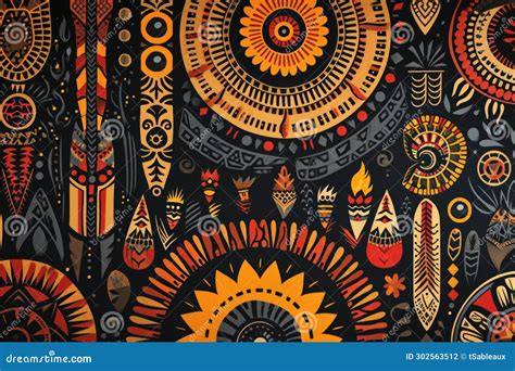 Traditional Native Design Of Papua New Guinea Stock Photo Image Of