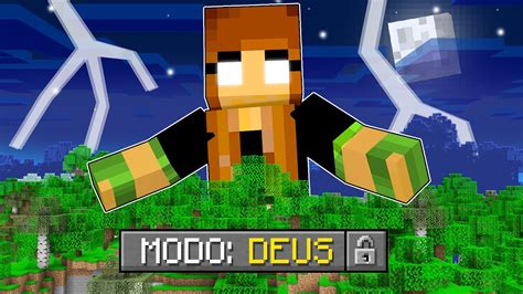 VIREI UM DEUS NO MINECRAFT YouTube