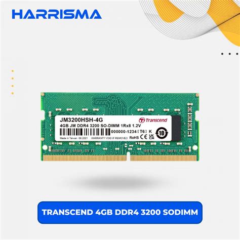 TRANSCEND RAM 4GB DDR4 3200 SODIMM - Harrisma
