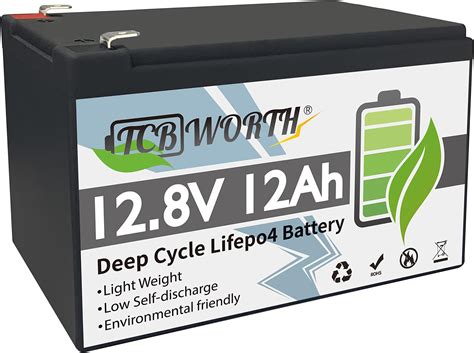 Sunhoopower 12v 12ah Lifepo4 Battery Rechargeable Lithium Battery Built In 15a Bms