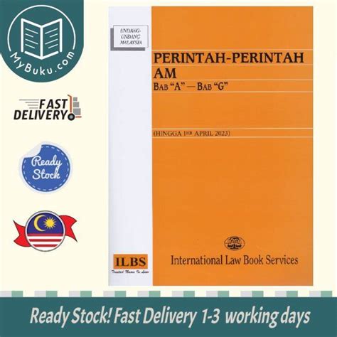 Perintah Perintah Am Bab “a” Bab “g” Hingga 01hb April 2023 9789678929998