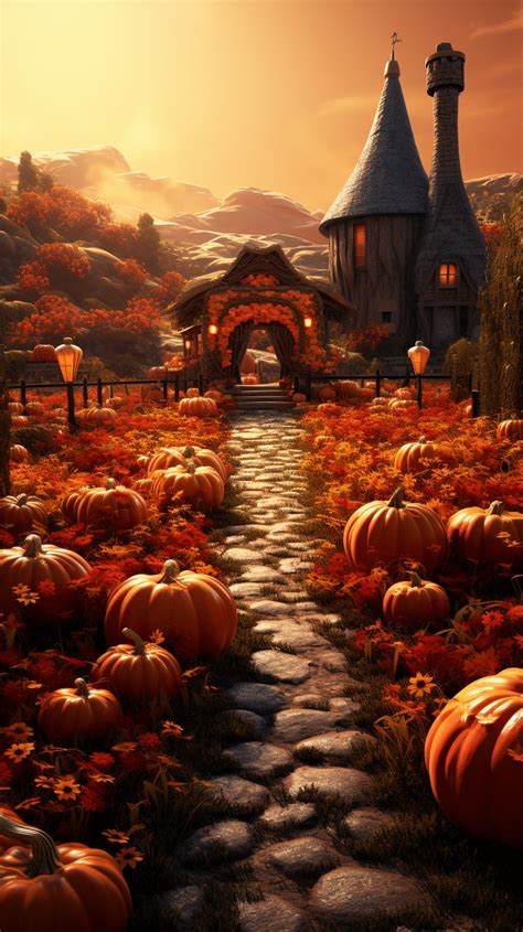 Halloween Pumpkin Patch Aesthetic Wallpapers