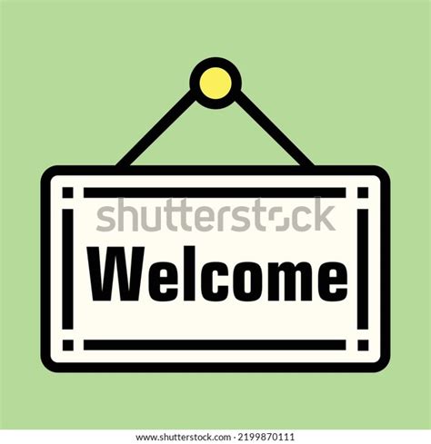 Welcome Banner Cartoon Vector Welcome Page Stock Vector (Royalty Free ...