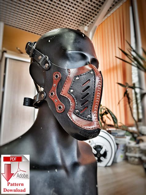 Pattern Pdf Leather Steampunkdieselpunk Mask V25 Etsy