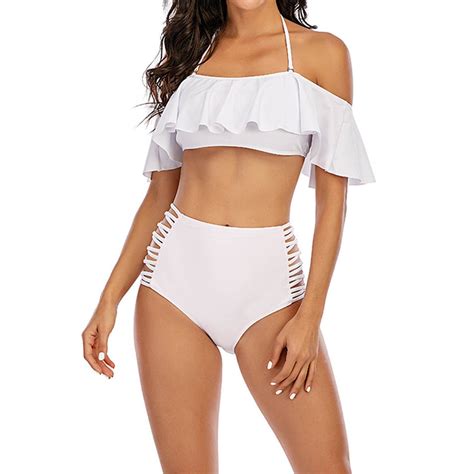 Ruimatai Bikini Plus Size Bathing Suits For Women Strenchy Digital Print Sexy With Chest Pad