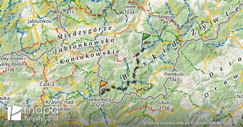 Trasa Do Wielka Racza Granica Mapa Turystyczna Pl