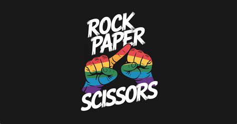Rock Paper Scissors Lesbian Pride Rainbow Lgbt Rock Paper Scissors Lesbian Pride T Shirt