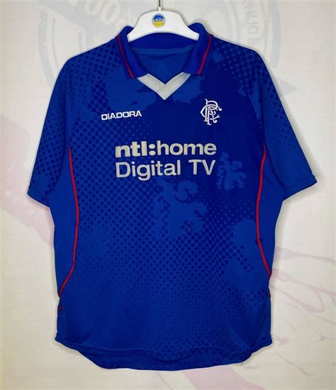 Vintage RANGERS 2002 2003 HOME FOOTBALL SHIRT SOCCER JERSEY DIADORA ...