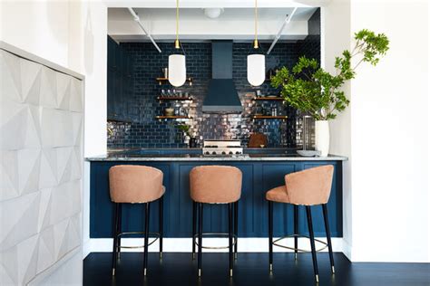 Синий фартук на кухне: 20 примеров | myDecor