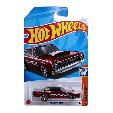 Hot Wheels 2024 68 Dodge Dart Muscle Mania Ages 3 And Up Red Amazon In Toys Games