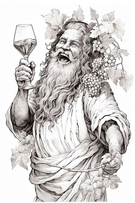 Bacchus Composition Sketch V1 By Greg Coulton Sketches Mythology
