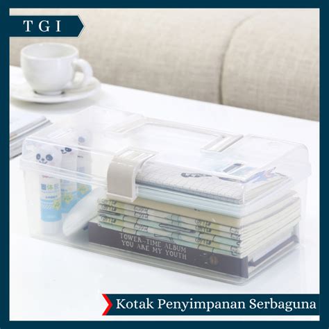 Jual TGI ORGANIZER MEJA TEMPAT KOTAK PENYIMPANAN TRANSPARAN SERBAGUNA