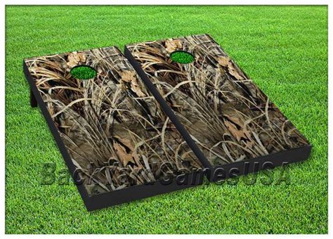 Vinyl Wraps Cornhole Boards Decals Grass Camo Green Bag Toss Cornhole