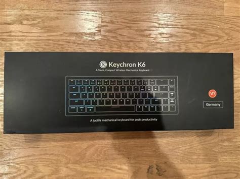 KEYCHRON K6 GAMING TASTATUR Schwarz Grau Gateron Red Hot Swap RGB Mac PC EUR 65 00