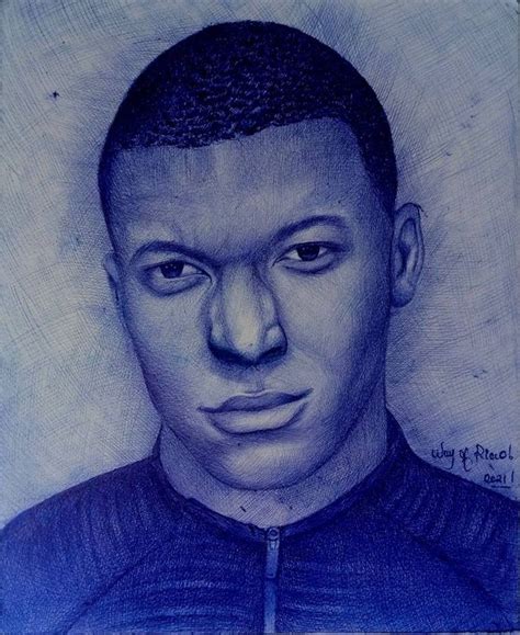 Kylian Mbappe Drawing | Drawings, Figurative art, Portrait drawing