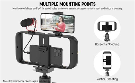 Neewer Smartphone Video Rig Phone Video Stabilizer Grip Vlogging Cage