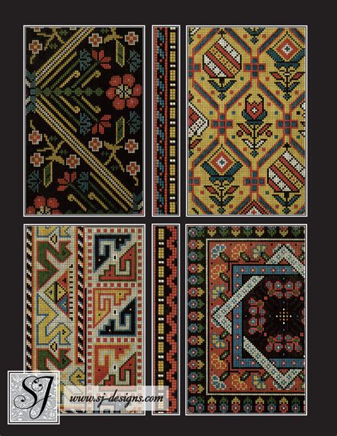 Victorian Charted Tapestry Patterns from 1870 | SJ Designs