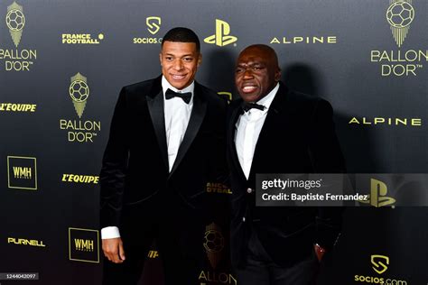 Kylan MBAPPE with his father Wilfrid MBAPPE arrives at the Ballon dOr ...