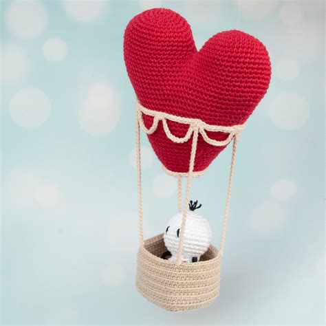 Hot Air Balloon Heart Amigurumi Crochet Pattern Pdf PDF Etsy