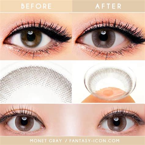 Colored Contacts For Astigmatism Toric Lens Luna Monet Grey Fantasy