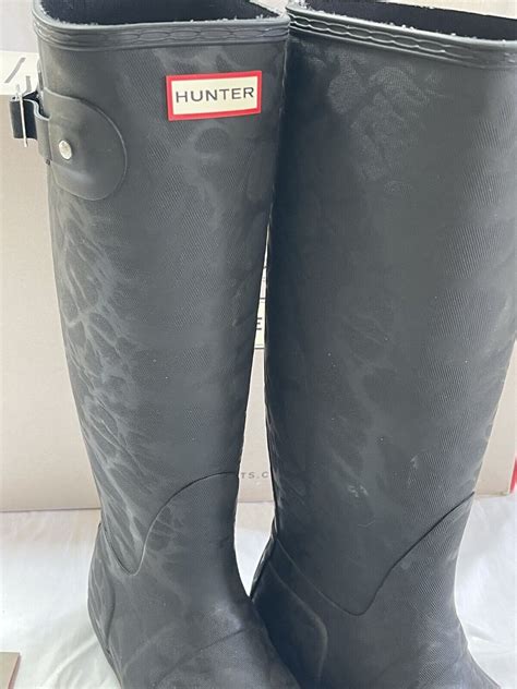 Hunter Women S Black ORIGINAL WATER TEXTURE Knee High Gem