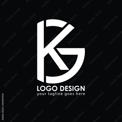 Kg Gk Logo Design Creative Minimal Letter Gk Kg Monogram Stock Vector