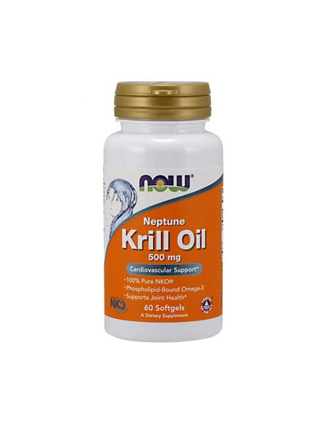 Neptune Krill Oil 500mg 60 Softgels Now Foods