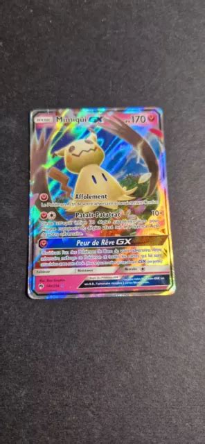 CARTE POKÉMON MIMIQUI GX 149 214 Soleil Lune Tonnerre Perdu FR EUR 7