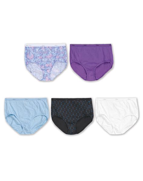 Hanes P540ad Womens Plus Cotton Brief Size 11 Assorted For Sale Online