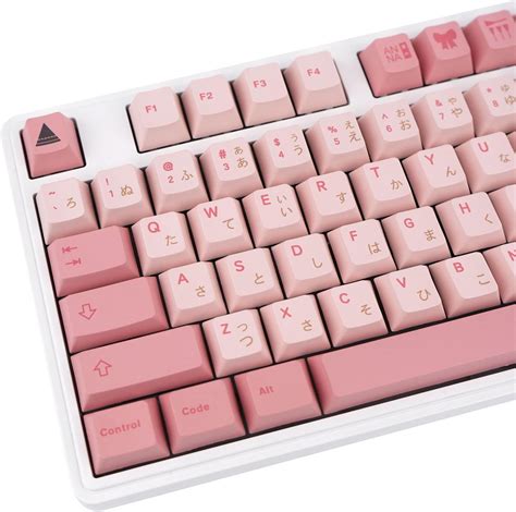 Amazon JOLINTAL 143 Keys Pink Japanese Keycaps Dye Sublimation