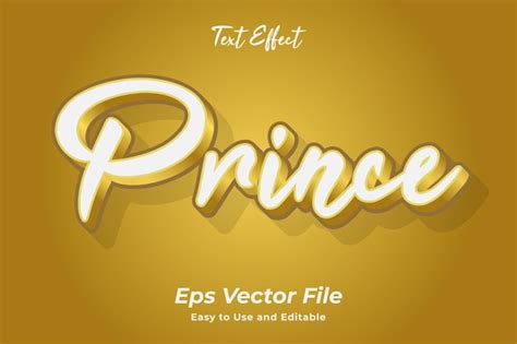 Premium Vector Text Effect Prince Editable