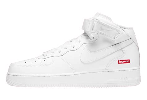 Supreme x Nike Air Force 1 Mid White - Aug 2024 - FZ8784-100 - KicksOnFire.com