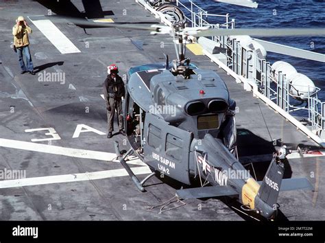 A Flight Deck Crewman Aboard The Amphibious Assault Ship Uss Saipan