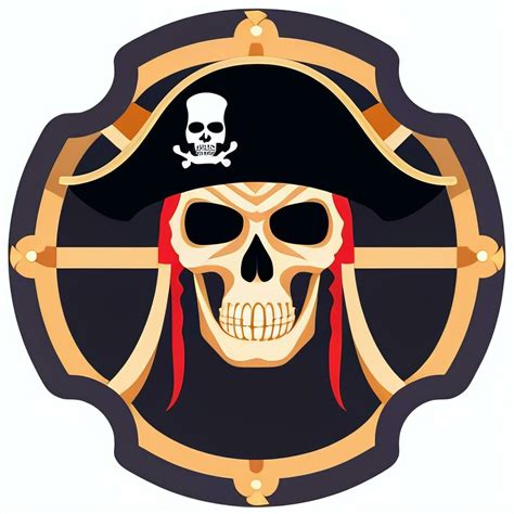 Ai Generated Pirate Icon Avatar Gamer Clip Art Sticker Decoration