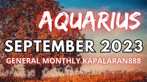 Bagong Oportunidad Para Sa Tagumpay Aquarius September General