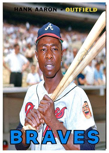 Alternate 1967 Hank Aaron Atlanta Braves card I created. | Hank aaron, Braves baseball, Atlanta ...