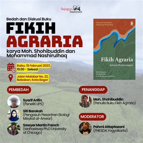 Bedah Dan Diskusi Buku Fikih Agraria Sajogyo Institute