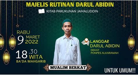 Majelis Rutinan Darul Abidin Kajian Kitab Parukunan Basar Youtube