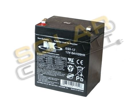 Mk Battery Es5 12 Small Sealed Agm Battery 12 Volt Dc 5 Amphour 12