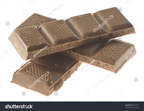 Delicious Chocolate Bar Isolated On A White Background Stock Photo