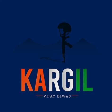 Premium Vector Th July Kargil Vijay Diwas Design Concept With