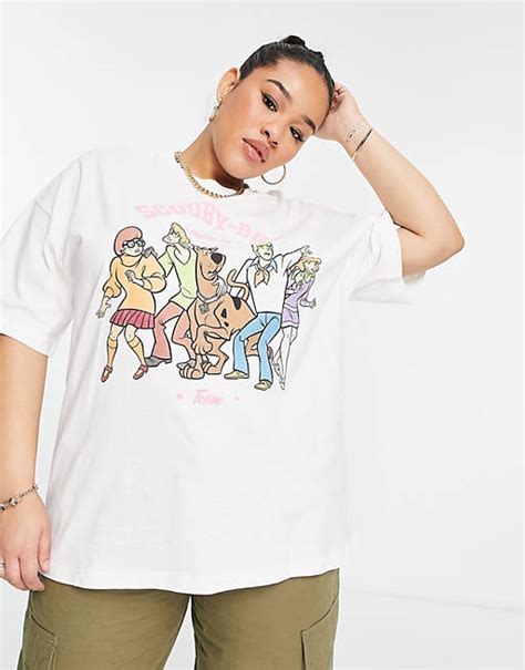 Cotton On Curve Oversized T Shirt Met Gelicenseerde Scooby Doo Print