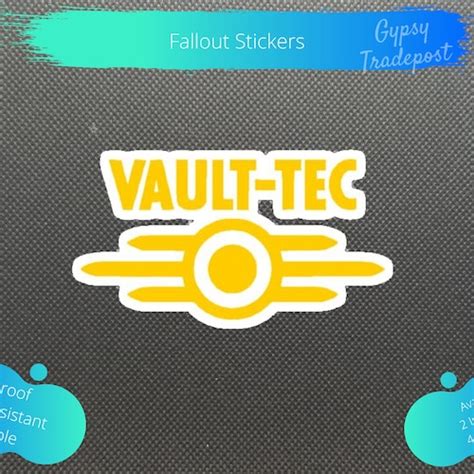 Fallout Vault Tec Vinyl Decal Logo Etsy